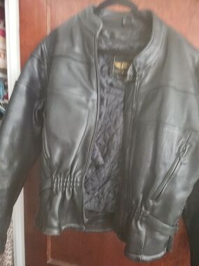 UNIK Premium Women's Black Leather Motorcycle Jacket - Size L
